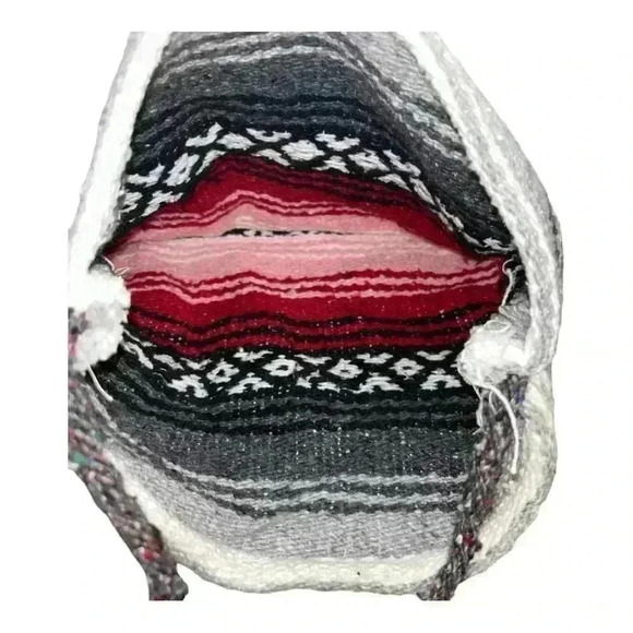 Mexican Woven Multicolor Crossbody Beach Purse Tote - Picture 5 of 6